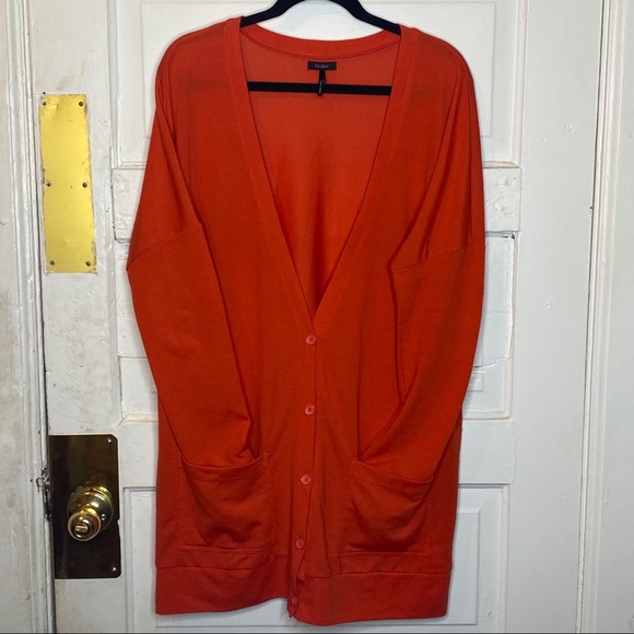 Orange Nollie Tunic Length Button Up Cardigan! - Picture 1 of 6